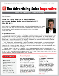 The Advertising Sales Imperative
